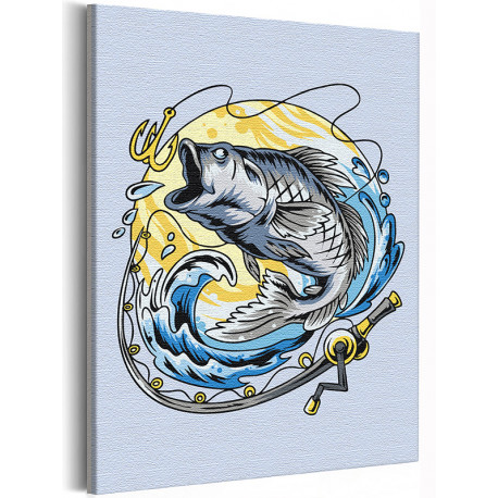  Рыбалка Раскраска картина по номерам на холсте AAAA-RS402
