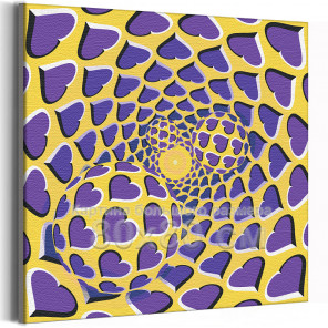  Движущиеся шары / Оптическая иллюзия 80х80 см Раскраска картина по номерам на холсте с неоновой краской AAAA-RS384-80x80