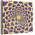 Движущиеся шары / Оптическая иллюзия 80х80 см Раскраска картина по номерам на холсте с неоновой краской