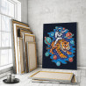  Космонавт на тигре / Тигр символ года 100х125 см Раскраска картина по номерам на холсте с неоновой краской AAAA-V0031-100x125