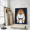  Тигр каратист / Символ года / Животные Раскраска картина по номерам на холсте для детей с неоновой краской AAAA-V0005-75x100