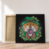  Тигр / Символ года / Животные 80х80 см Раскраска картина по номерам на холсте с неоновой краской AAAA-V0027-80x80