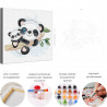 Две панды на ветке / Животные Раскраска картина по номерам для детей на холсте AAAA-V0025