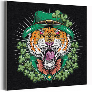  Тигр / Символ года / Животные Раскраска картина по номерам на холсте с неоновой краской AAAA-V0027