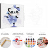  Панда балерина в светло-фиолетовой пачке / Животные Раскраска картина по номерам для детей на холсте AAAA-V0083