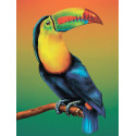 Тропическая птица Раскраска картина по номерам на холсте