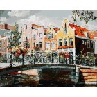 Амстердам. Мост через канал Раскраска ( картина ) по номерам акриловыми красками на холсте Белоснежка