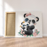 Пример в интерьере Панды принцессы / Животные Раскраска картина по номерам для детей на холсте с металлической краской AAAA-V00