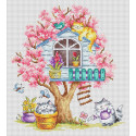 Кошкин дом (весна) Набор для вышивания Многоцветница