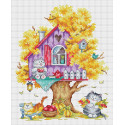 Кошкин дом (осень) Набор для вышивания Многоцветница
