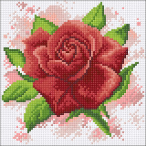  Алая роза Алмазная вышивка мозаика Гранни Ag2671