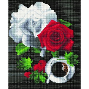  Кофе и цветы Алмазная вышивка мозаика Арт Фея UВ152