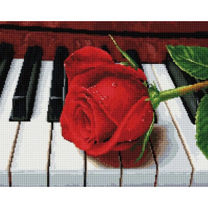  Роза на фортепьяно Алмазная вышивка мозаика Арт Фея UA357