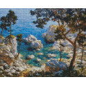 Скалистый берег у моря Алмазная вышивка мозаика АртФея