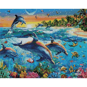  Резвящиеся дельфины Алмазная вышивка мозаика Арт Фея UA396