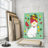 Пример в интерьере Яркое лето / Кошки / Животные 75х100 см Раскраска картина по номерам на холсте с неоновой краской AAAA-V0012