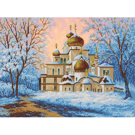 Воскресенский собор Новоиерусалимского монастыря Набор для вышивки бисером Паутинка Б-1499
