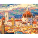 Дождь над Флоренцией Раскраска ( картина ) по номерам на холсте Белоснежка