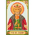 Святой Князь Владимир Ткань с рисунком для вышивки бисером Матренин Посад