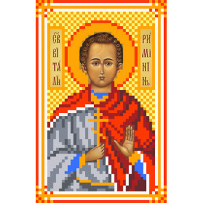  Святой Виталий Ткань с рисунком для вышивки бисером Матренин Посад 3049