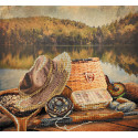 Рыболовный натюрморт Ткань с рисунком для вышивки бисером Матренин Посад