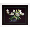  Белые тюльпаны Ткань с рисунком для вышивки бисером Матренин Посад 4077