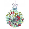  Рождественский шар Ткань с рисунком для вышивки бисером Матренин Посад 4243