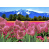  Тюльпаны у гор Ткань с рисунком для вышивки бисером Каролинка ТКБП 3054