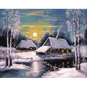  Зима на дворе Раскраска картина по номерам на холсте ZX 24272