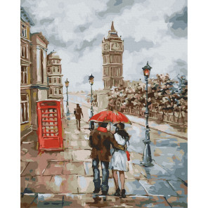  Дождливый Лондон Раскраска картина по номерам на холсте ZX 24342