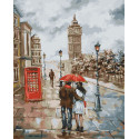 Дождливый Лондон Раскраска картина по номерам на холсте
