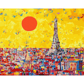  Нарисованный Париж Раскраска картина по номерам на холсте ZX 24337