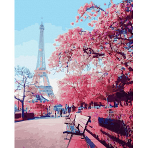  Утренний Париж Раскраска картина по номерам на холсте ZX 24393
