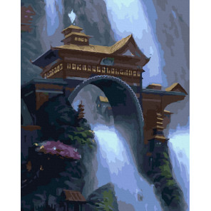  Пейзаж в горах Китая Раскраска картина по номерам на холсте ZX 24410