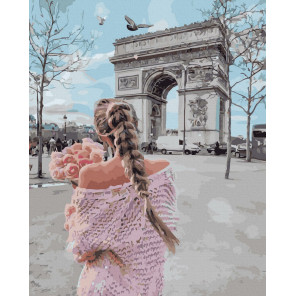  Париж. Триумфальная арка Раскраска картина по номерам на холсте ZX 24418