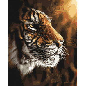  Тигр. На защите Раскраска картина по номерам на холсте ZX 24436