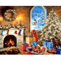 Канун Рождества Раскраска картина по номерам на холсте Iteso
