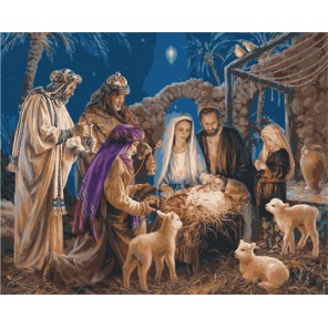 Рождество Раскраска (картина) по номерам акриловыми красками на холсте Menglei