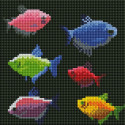 Разноцветные рыбки Алмазная вышивка мозаика АртФея