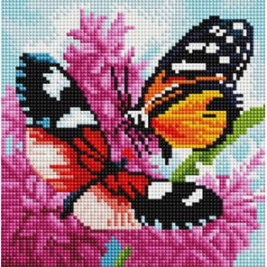  Бабочки в цветах Алмазная вышивка мозаика АртФея UC303