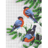  Снегири Ткань с рисунком для вышивания Каролинка ТКБЖ 4043
