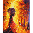 Девушка в осеннем парке Алмазная вышивка мозаика без подрамника