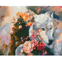 Волк и девушка Алмазная вышивка мозаика без подрамника