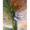 Дерево четырех сезонов Раскраска картина по номерам на цветном холсте