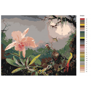 Количество цветов и сложность Закатный цвет Раскраска картина по номерам на холсте RA004