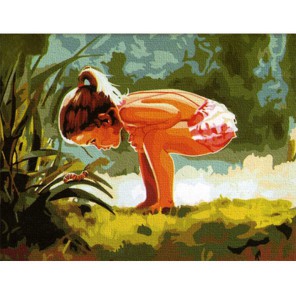 Детское любопытство Раскраска (картина) по номерам акриловыми красками на холсте Menglei