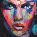 Женский абстрактный портрет Раскраска по номерам на холсте Color Kit