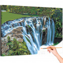 Шифэн водопад Пейзаж природа Раскраска картина по номерам на холсте
