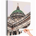 Казанский собор Санкт-Петербург Храм Городской пейзаж Раскраска картина по номерам на холсте