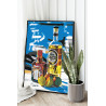 ситуативное изображение Натюрморт с напитками и лимоном Алкоголь Вино 80х120см Раскраска картина по номерам на холсте AAAA-RS549